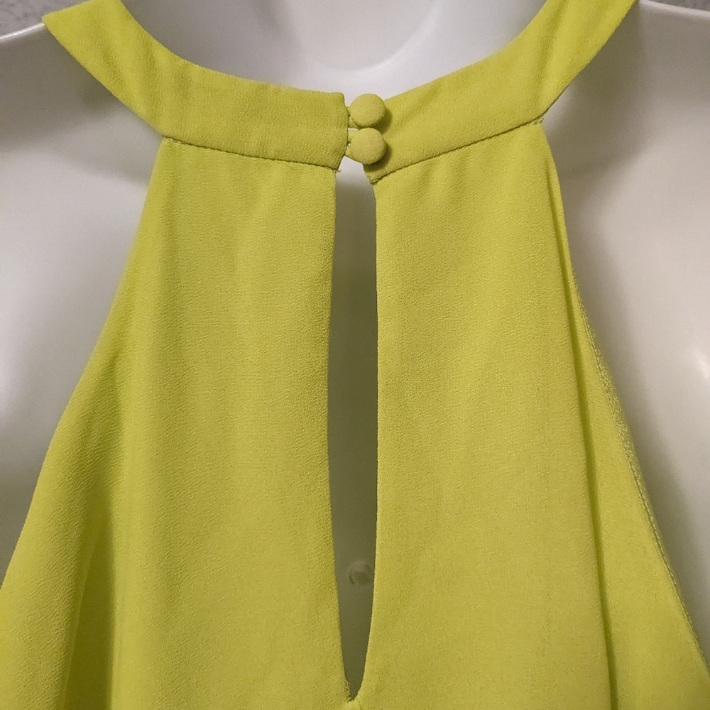 NEW Naked Zebra Lt. Lime Green Sleeveless Halter Neck Sz. S NWT - Picture 5 of 12